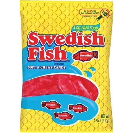 SWEDISH FISH JAR1506208 Soft Candy, Cherry Flavor, 5 oz 480899